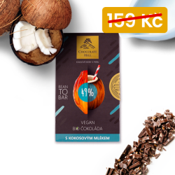 akce - 49% BIO veganská čokoláda s kokosovým mlékem 60g