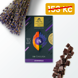 akce - levandulová čokoláda BIO 65%