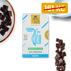 akce - 52% MLÉČNÁ čokoláda bez cukru 60g