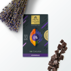 Levandulová čokoláda BIO 65%
