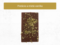 Mini čokoládka s pistáciemi a mletou vanilkou