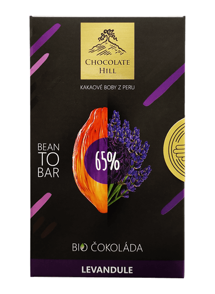 Levandulová čokoláda BIO 65%