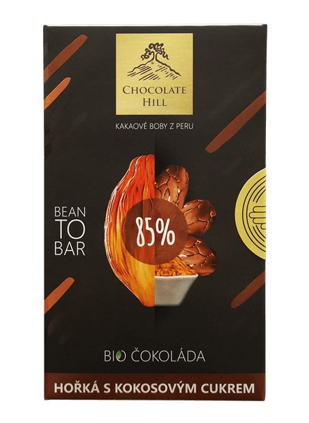 85% BIO hořká čokoláda s kokosovým cukrem 60 g